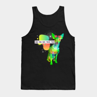 Chihuahua See This Vaporwave Party Techno Glitch Tank Top